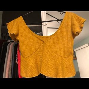 Yellow crop top